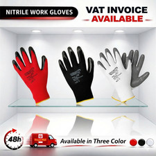 24 Pairs PREMIUM NITRILE COATED Red Nylon Work Gloves Builders Gardening Grip Work Gloves price