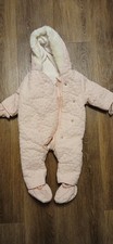 Baby Snowsuit 3-6months Pink, Button And Zip Close, Detachable Gloves And Boots Baby Snowsuit price