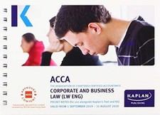 CORPORATE AND BUSINESS LAW (ENG) - POCKET NOTES by Kaplan Publishing PAPERBACK Pocket Laws price