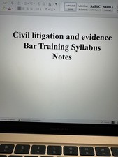 Civil Litigation and Evidence BTC Masters Notes Extracts White Book & ADR 2027 Commercial Law price