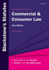 Blackstone'S Statutes on Commercial & Consumer Law (Blackstone'S Statute Series Commercial Law price
