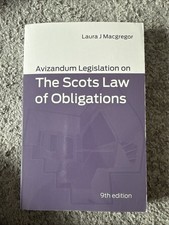 Avizandum Legislation on the Scots Law of Obligations by Laura Macgregor Law of Obligations price
