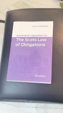 Avizandum Legislation on the Scots Law of Obligations by Laura Macgregor, 9 edit Law of Obligations price