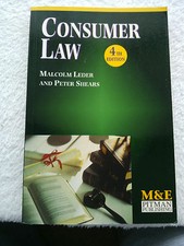 CONSUMER LAW BY LEDER & SHEARS UNIVERSITY STUDENT PAPERBACK TEXT STUDY BOOK 1995 Consumer Law price