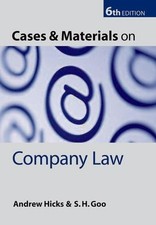 Cases and Materials on Company Law, Hicks, Andrew Company Law price