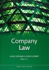 Company Law (Core Texts Series), Dignam, Alan & Lowry, John, Used; Very Good Boo Company Law price