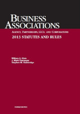 Business Associations Statutes and Rules 2013 - Paperback NEW Klein, William  20 Foundations - Associations Law price