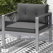 Aluminum Outdoor Patio Armchair Outdoor Garden Modern Sofa Chair w/ Cushions Garden Armchair price