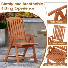 Garden Foldable Heavy-Duty Plastic Armchair w/ Armrest-Brown Garden Armchair price