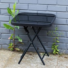 Folding Side Table Glass Top Small Side Stool Drink Coffee Garden Home Furniture Garden Side Table price