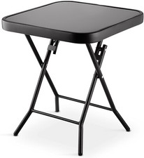 Folding Side Table Glass Top Small Side Stool Drink Coffee Garden Home Furniture Garden Side Table price
