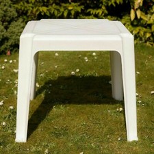 Garden Patio Coffee Table Outdoor Deck Chair Bistro Plastic Side Table White Garden Side Table price