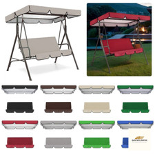 Replacement Canopy For Swing Seat 2/3 Seater + top Sizes Garden Park Cover UK Garden Swing price