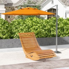 Rustic Sun Lounger Outdoor Garden Rocking Chair Wooden Patio Day Bed Swing Seat Garden Daybed price