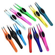 PROFESSIONAL SLANTED GRIPPY EYEBROW TWEEZERS HAIR BEAUTY TWEEZER GRIPPED Tweezers price
