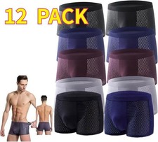 12 PACK Bamboo Men's Underwear Boxer Shorts Set Breathable Underpants Men Briefs Men's Briefs price