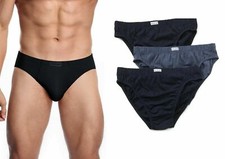 Mens Classic Sports Soft Cotton Rich Underwear Ribbed Slips Briefs Pants lot UK Men's Briefs price