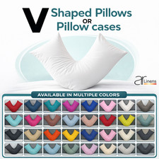 V Pillows and V Pillowcases Cover Polycotton Neck Back Head Body Support 74x34cm Pillow price