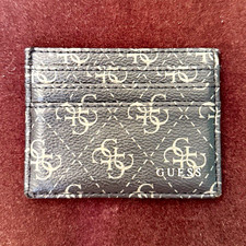 GUESS Women’s Faux Leather Logo Card Wallet/Credit Card Holder Black/Grey Women's Card Holder price