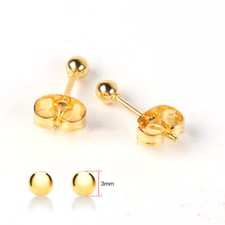 9ct Solid Gold Pair Ball Round Ear Studs Earrings Piercing Unisex 3/4/5/6/8mm Gold Earrings price