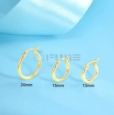 Hypoallergenic 316L Stainless Steel Silver Gold Round Cartilage Hoop Earrings Gold Earrings price