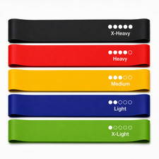 Resistance Loop Bands Set 5 Levels Gym Fitness Exercise Yoga Glute Stretch Resistance Band price