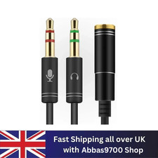 Headphone Y Splitter For Computer 3.5mm Female to 3.5mm Male Headset PC Laptop Headphone Accessory price