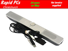 HP Silver Flat Panel Speaker Bar USB Powered 3.5mm Jack Input Powered Speaker price