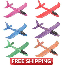 Large Strong Foam Glider Stunt Plane Kids 48cm Hand Thrown Outdoor Garden Toy uk Outdoor & Garden Toys price