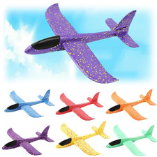 Large Strong Foam Glider Stunt Plane Kids 48cm Hand Thrown Outdoor Garden Toy uk Outdoor & Garden Toys price