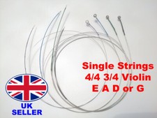 Violin Single Strings E A D or G for 4/4 & 3/4 German Silver Wound - UK Supplier String Instruments price