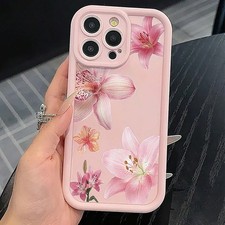 Pink Floral Phone Case For iPhone 17 16 15 14 13 12 11 Pro Max Shockproof Cover Phone Case price