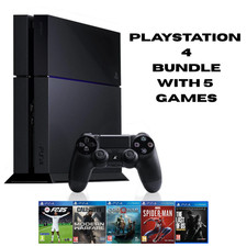 Playstation 4 Sony Gaming Console With 1 Remote Cables and 5 Games Refurbished PlayStation Game Console price