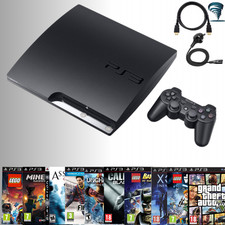 Sony Playstation 3 Slim Console 1 Controller 120GB PS3 Cables 10 Games HDMI PlayStation Game Console price