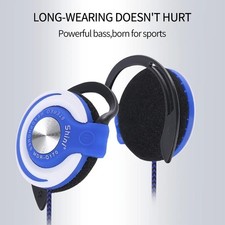 3.5mm Wired Headphones Heavy Bass Headset Over-ear Adjustable Ear Hook Earphones Over-Ear Headphones price