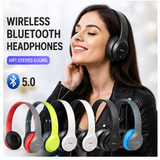 WIRELESS BLUETOOTH 5.0 HEADPHONES NOISE CANCELLING OVER EAR STEREO HEADSET UK Over-Ear Headphones price
