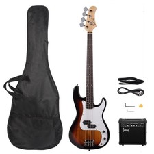 GP 4 String Electric Bass Guitar Beginner Kits Strap Bag Cord 20W Amplifier Bass Guitar price