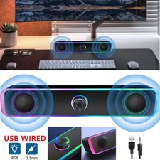 RGB PC Computer Speaker Sound Bar Surround Sound Gaming Laptop Desktop USB Wired Gaming Speaker price