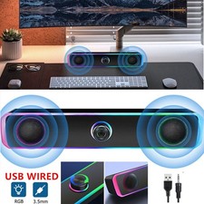 RGB PC Computer Speaker Sound Bar Surround Sound Gaming USB Wired Laptop Desktop Gaming Speaker price