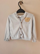Next Baby Boys Blue Teddy Bear Hoodie Age 9-12 Months Baby Sweatshirt price