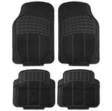4PCS HEAVY DUTY UNIVERSAL BLACK RUBBER CAR MAT SET NON SLIP VAN MATS MND Car Floor Mat price