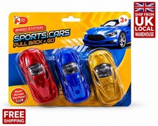 Sports Cars Pull Back & Go Toy Cars Set of 3 Racing Vehicles Kids Gift 3+ UK Toy Vehicle price