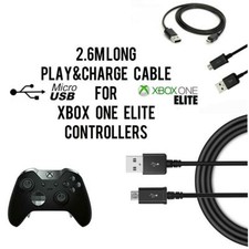 2.6M Long USB Play and Charge Cable For Xbox One ELITE Controller Pad Gamepad Xbox Controller and Accessories price
