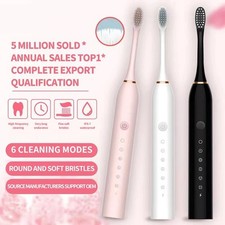 Sonic Electric Toothbrush USB Rechargeable IPX7 Waterproof 6 Modes Adult UK Electric Toothbrush and Accessories price