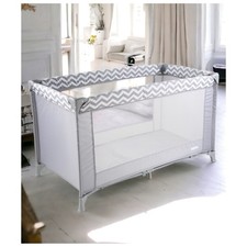 Babyco Travel Cot Crib Playpen - Grey Wave Baby Playpen & Cots price