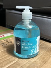 Relisan Alcohol Hand Gel Sanitiser 500ml Pump Bottle for Hygiene and Clean Hands Hygiene and Cleaning price