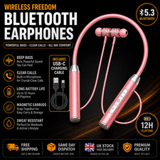 Wireless Bluetooth Neckband Earphones 5.3 In-Ear Magnetic Sports TWS Earphones Headphones price