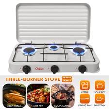 Camping Kitchen 3 Burner Gas Cooker Outdoor Caravan LPG Portable Cooktop Grill Camping Kitchen price