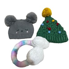 Kids Winter Hat Scarf Gloves Set Warm Knitted Fleece Lined Beanie for Boys Girls Baby Gloves & Scarf price