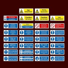 Hot Surface / Raw / Cooked Food / No Smoking / Fridge - Plastic Sign, Sticker Dishwasher Sticker price